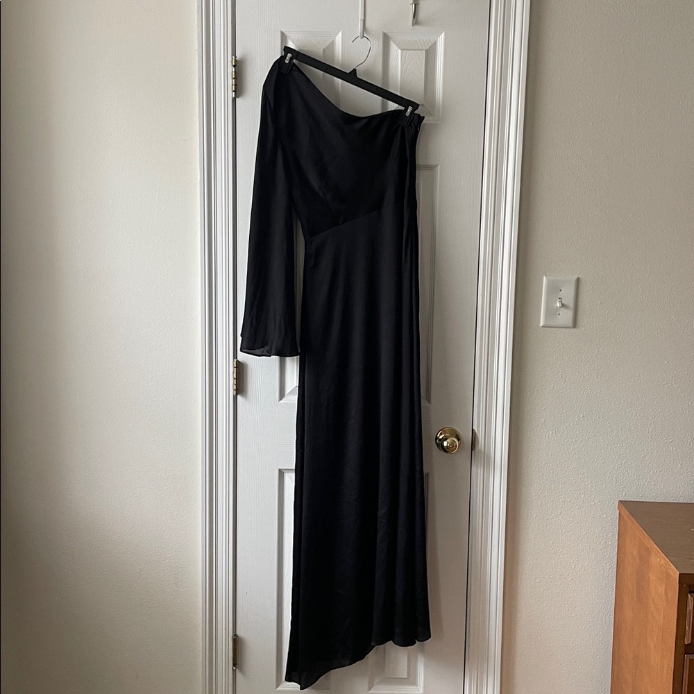 Sachin & Babi Keely Black One Shoulder Gown Dress size 6 - Picture 13 of 17